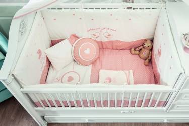Set de dormit pentru bebelusi cu protectie laterala - Romantic Baby (75x115 Cm) - Cilek - Bumbac