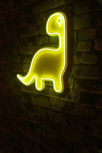 Decoratiune luminoasa LED - Dino the Dinosaur - Benzi flexibile de neon - DC 12 V - Galben